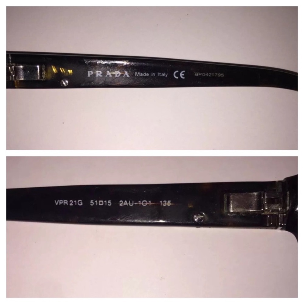 Prada Tortoise Eyeglasses Metal Logo Glasses - Picture 6 of 7